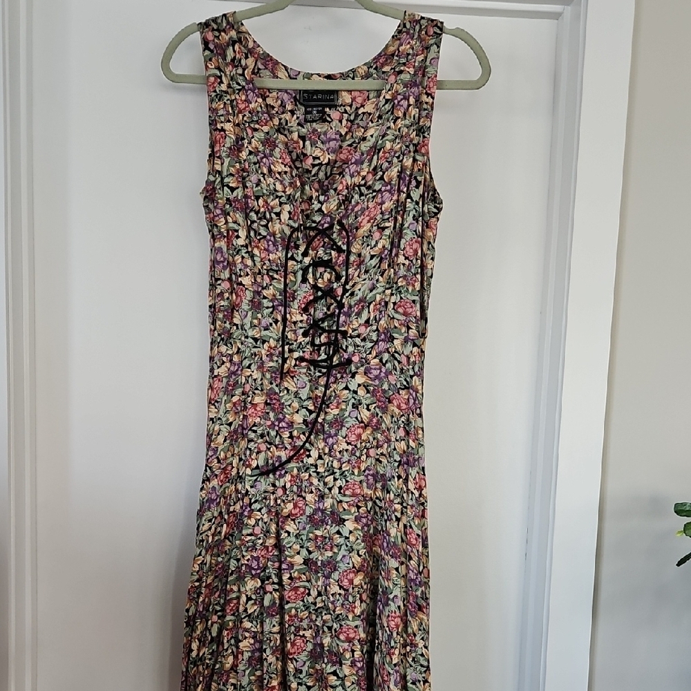VINTAGE  80S/90S STARINA FLORAL DRESS